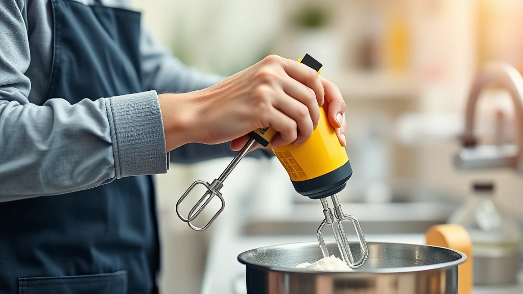 Spielzeug-Handmixer im Einsatz