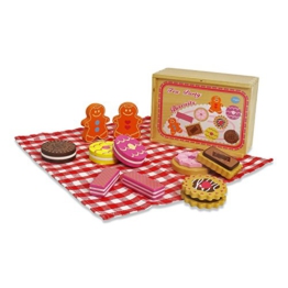 11 Stück Tee Party Set - Holz Kekse Kinderküche - Kinderküche Zubehör Holz Kaufladen Zubehör - Lucy Locket