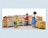 Dida – Küche Spiel 9 pz – Küche modular Toy Set aus 9 Schränke für Kinder