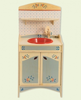 Dida - Spielküche, Spülbecken, Teil der zusammensetzbaren Küche aus Holz für Kinder, komplette Höhe 77 cm, Höhe bis zur Arbeitsfläche 46 cm, auch einzeln verkaufbar