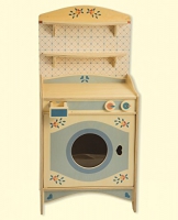 Dida – Spielküche, Waschmaschine, Teil der zusammensetzbaren Küche aus Holz für Kinder, komplette Höhe 77 cm, Höhe bis zur Arbeitsfläche 46 cm, auch einzeln verkaufbar.