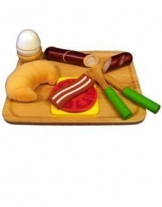 Estia 640042 Frühstück Set Holz mit Croissant… Kinderküche