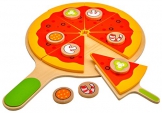 Idena 4100115 – Kleine Küchenmeister Pizza – Set inklusive Pizzaschieber aus Holz, 18 teilig, circa 28 x 28 x 3 cm