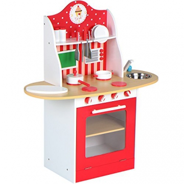 Infantastic Kinderküche Spielküche inkl. 12-teiligem Zubehör-Set Kinderspielküche