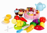 Kindheit Spielen Lebensmittel Spielen Kitchen Set für Kinder, Obst&Gemüse&Cake