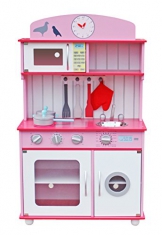LEKEEZ Kinderspielküche Küchespielzeug Haushaltspielzeug für Rollenspiel für Kinder Mädchen 60*30*100cm
