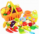 Lustiges Spiel Lebensmittel Spielen Kitchen Set für Kinder, Gemüse & Obst, 17pcs