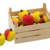 Obstkiste Obststiege mit Holz-Äpfeln für Kaufmannsladen Holzküche Kinder-Küche Holzspielzeug von goki mit Palandi® Sticker