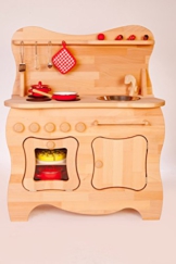 Spielküche Kinderküche 2015G aus massivem Holz/Buchenholz geölt von Holzspielzeug-Peitz Neu
