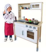 Spielküche Kinderküche aus Holz mit Aufsatz und viel Zubehör