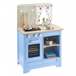 Spielküche als LAVANDULA Kinderküche aus Holz creme-blau