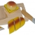 Holz Set zum Schneiden – Brot Toast Messer Hamburger Schneidebrett – für Kinder Holzfrüchte Kaufmannsladen Zubehör Kaufladen Holzfrüchte mit Klettverschluß - 