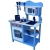 Kinderküche Spielküche BLAU aus Holz Kinderspielküche Spielzeugküche mit Zubehör (blau)